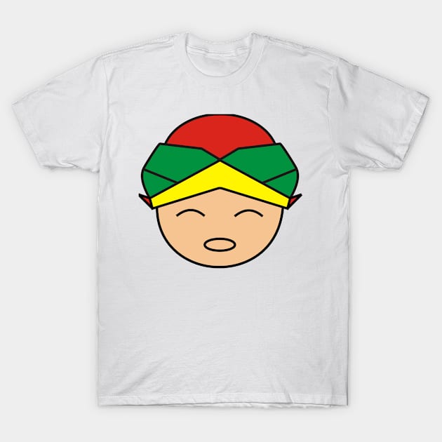 Smiling Red Green Yellow Blangkon Boy T-Shirt by arontik